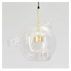 Світлодіодна підвісна люстра Artlight 81617/300-3GD з центральною скляною кулею та трьома декоративними кулями, 15W