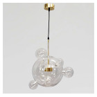 Світлодіодна підвісна люстра Artlight 81617/300-5GD з центральною скляною кулею та п'ятьма декоративними кулями, 15W Світлодіодна підвісна люстра Artlight 81617/300-5GD з центральною скляною кулею та п'ятьма декоративними кулями, 15W