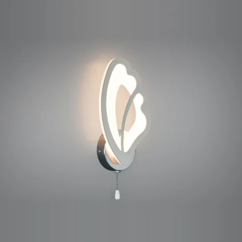 Настінне LED бра Diasha 8166/1HR «Метелик» хром, 16W, 3 режими