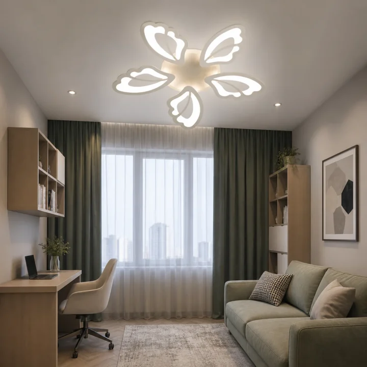 Люстра 8166/5WH LED 3color dim