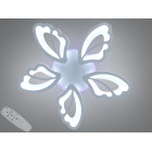 Стильна стельова LED-люстра для спальні та вітальні Diasha 8166/5WH біла, квітка, 80 Вт, 64 см, 10-16m2 Стильна стельова LED-люстра для спальні та вітальні Diasha 8166/5WH біла, квітка, 80 Вт, 64 см, 10-16m2