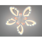 Стильна стельова LED-люстра для спальні та вітальні Diasha 8166/5WH біла, квітка, 80 Вт, 64 см, 10-16m2 Стильна стельова LED-люстра для спальні та вітальні Diasha 8166/5WH біла, квітка, 80 Вт, 64 см, 10-16m2