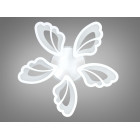 Стильна стельова LED-люстра для спальні та вітальні Diasha 8166/5WH біла, квітка, 80 Вт, 64 см, 10-16m2 Стильна стельова LED-люстра для спальні та вітальні Diasha 8166/5WH біла, квітка, 80 Вт, 64 см, 10-16m2