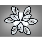 Стильна стельова LED-люстра для спальні Diasha 8166/6+3BK чорна, 9 модулів, 140 Вт, 75 см, до 20 м2