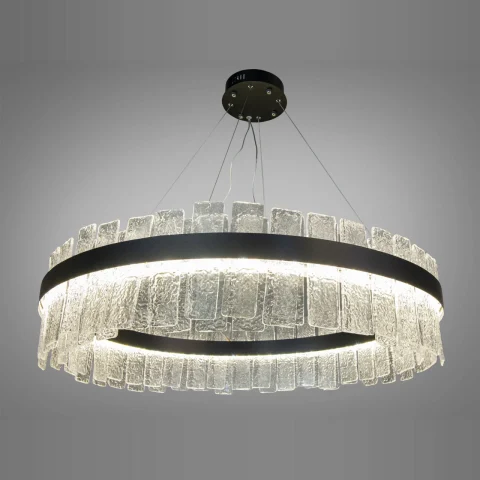Стельова люстра LED Diasha 817/800PB 817, 190W, чорний кришталь, регульована висота