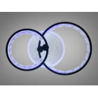 Стельова LED-люстра Diasha 8180/2BK 3color з пультом і димером, чорна, 55 W, 3025 lm, круглі акрилові LED-кільця 53×33 см Стельова LED-люстра Diasha 8180/2BK 3color з пультом і димером, чорна, 55 W, 3025 lm, круглі акрилові LED-кільця 53×33 см