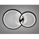 Стельова LED-люстра Diasha 8180/2BK 3color з пультом і димером, чорна, 55 W, 3025 lm, круглі акрилові LED-кільця 53×33 см Стельова LED-люстра Diasha 8180/2BK 3color з пультом і димером, чорна, 55 W, 3025 lm, круглі акрилові LED-кільця 53×33 см
