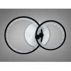 Стельова LED-люстра Diasha 8180/2BK 3color з пультом і димером, чорна, 55 W, 3025 lm, круглі акрилові LED-кільця 53×33 см Стельова LED-люстра Diasha 8180/2BK 3color з пультом і димером, чорна, 55 W, 3025 lm, круглі акрилові LED-кільця 53×33 см