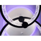 Стельова LED-люстра Diasha 8180/2BK 3color з пультом і димером, чорна, 55 W, 3025 lm, круглі акрилові LED-кільця 53×33 см Стельова LED-люстра Diasha 8180/2BK 3color з пультом і димером, чорна, 55 W, 3025 lm, круглі акрилові LED-кільця 53×33 см