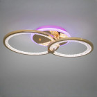 Стильна стельова LED-люстра для спальні Diasha 8180/2G LED 3color dimmer — золотий, 55 Вт, 33×53 см Стильна стельова LED-люстра для спальні Diasha 8180/2G LED 3color dimmer — золотий, 55 Вт, 33×53 см