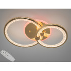 Стильна стельова LED-люстра для спальні Diasha 8180/2G LED 3color dimmer — золотий, 55 Вт, 33×53 см Стильна стельова LED-люстра для спальні Diasha 8180/2G LED 3color dimmer — золотий, 55 Вт, 33×53 см