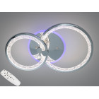 Стильна стельова LED-люстра для спальні Diasha 8180/2HR, хром, 55 W, 33×53 см, підсвітка Стильна стельова LED-люстра для спальні Diasha 8180/2HR, хром, 55 W, 33×53 см, підсвітка