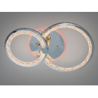 Стильна стельова LED-люстра для спальні Diasha 8180/2HR, хром, 55 W, 33×53 см, підсвітка Стильна стельова LED-люстра для спальні Diasha 8180/2HR, хром, 55 W, 33×53 см, підсвітка