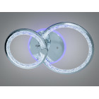 Стильна стельова LED-люстра для спальні Diasha 8180/2HR, хром, 55 W, 33×53 см, підсвітка Стильна стельова LED-люстра для спальні Diasha 8180/2HR, хром, 55 W, 33×53 см, підсвітка