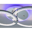 Стильна стельова LED-люстра для спальні Diasha 8180/2HR, хром, 55 W, 33×53 см, підсвітка Стильна стельова LED-люстра для спальні Diasha 8180/2HR, хром, 55 W, 33×53 см, підсвітка