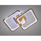 Сучасна стельова LED-люстра для дитячої Diasha 8208/2G LED 3color dimmer — золота, 50 Вт, 33×42 см