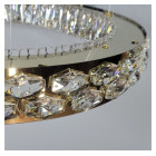 Світлодіодна люстра підвісна Artlight 8220-600GD з круглим кришталевим корпусом в золотому кольорі, 89W