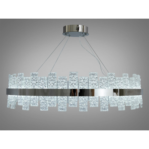 Люстра стельова LED Luminex Diasha 828/800CH, 90W, кришталь, хром, для кухні, вітальні, коридору