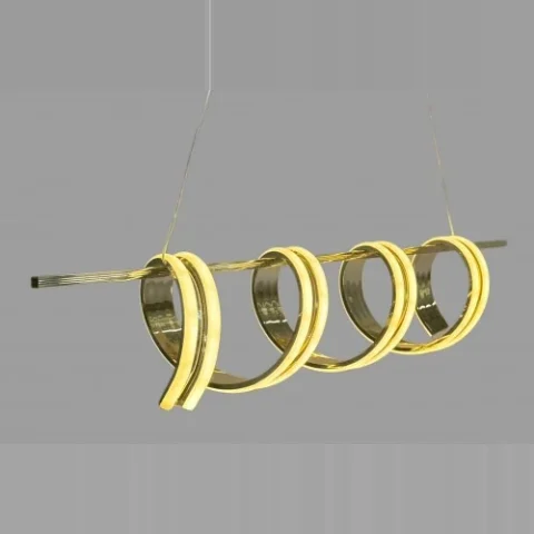 Люстра LED спіраль Linisoln 835-1 FG (метал, акрил), 3000–6000К, 55 Вт