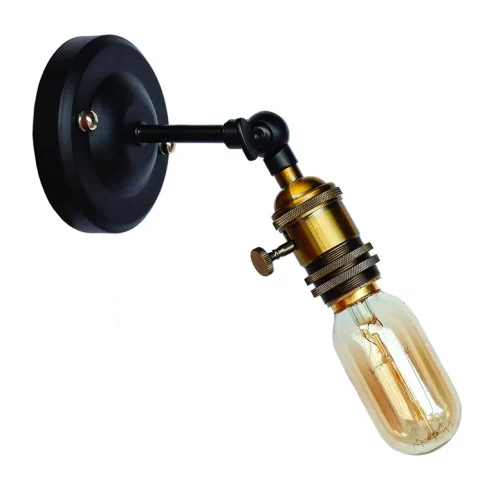 Бра настінне Levistella 752WB1503-1, E27, 60W, чорний з золотим патроном