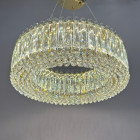 Кришталева LED люстра Linisoln 8693-500 з підвісним кільцем у золоті