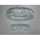 Люстра стельова LED Diasha 8693-600+400CH, 85W, хром, кришталева, регульована висота, для офісу, кафе, вітальні, спальні Люстра стельова LED Diasha 8693-600+400CH, 85W, хром, кришталева, регульована висота, для офісу, кафе, вітальні, спальні