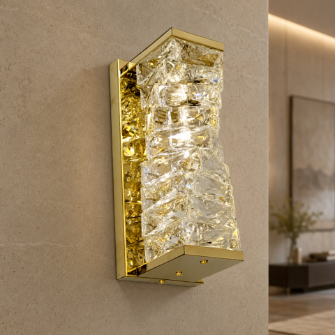Світлодіодне настінне бра Artlight 88031/290WGD, 19 Вт, золото та прозоре скло Світлодіодне настінне бра Artlight 88031/290WGD, 19 Вт, золото та прозоре скло