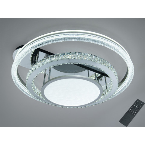 Стельова люстра LED Diasha 8818/800+600+400 хром 195W до 33 м²