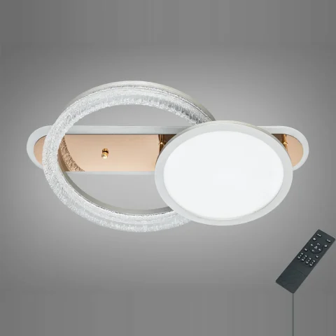 Стельова LED люстра Diasha золото 73 W з пультом, 3 режими