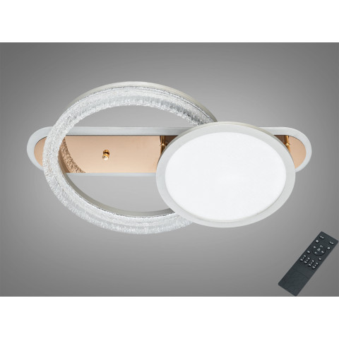 Стельова LED люстра Diasha золото 73 W з пультом 3 режими