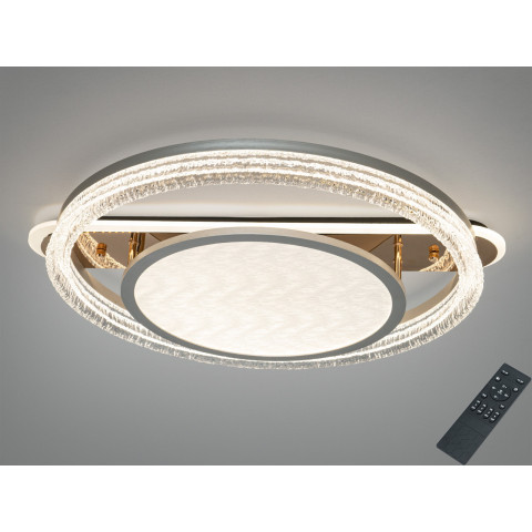 Стельова LED люстра Diasha 8819/600+400 золото 100W пульт