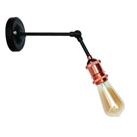 Бра настінний E27 Levistella 752WM1206-1, 60W, чорний з рожевим золотом