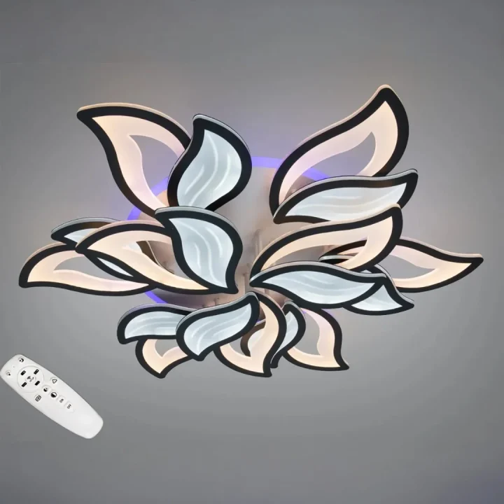 Люстра 9033/6+3BK LED 3color d