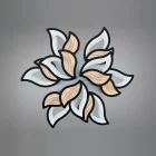 Люстра 9033/6+3BK LED 3color d