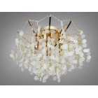 Стельова хрустка люстра Diasha 9334/6G золото 6xE14 16 м2