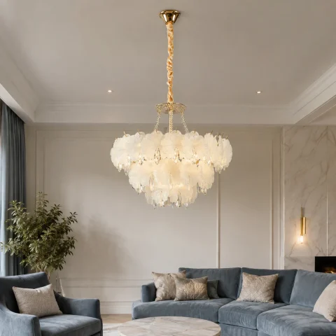 Декоративна підвісна люстра Splendid Ray L5770-500/6 (FGD), золото, 6 ламп E14, 10–18 м²