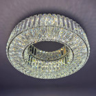 Елегантна стельова LED люстра кришталева для вітальні Linisoln 9597-600 срібляста 60 см 160W Елегантна стельова LED люстра кришталева для вітальні Linisoln 9597-600 срібляста 60 см 160W