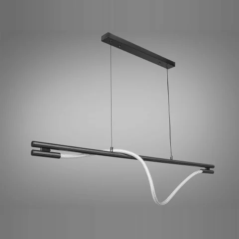 Стельова LED-люстра Diasha 9609-L1200BHR «Мотузка», 15W, чорний хром