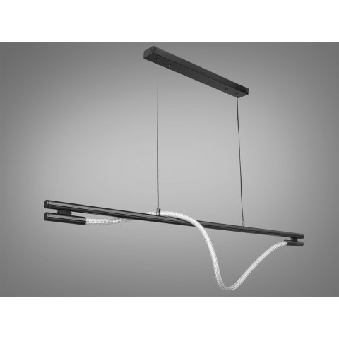 Стельова люстра LED Diasha 9609-L1200BHR Мотузка, 15W, чорний хром, сучасний стиль для коридору, вітальні, спальні, офісу