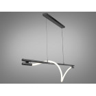 Стельова люстра LED Diasha 9609-L1200BHR Мотузка, 15W, чорний хром, сучасний стиль для коридору, вітальні, спальні, офісу