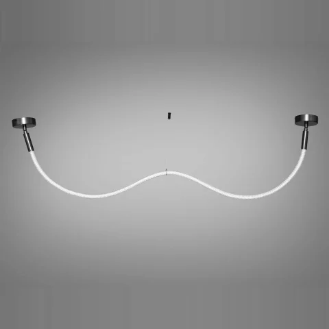 Люстра стельова LED Diasha 9610-1500BHR «Мотузка», 17W, чорний хром
