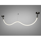 Люстра стельова LED Diasha 9610-1500BHR Мотузка, 17W, чорний хром, сучасний стиль для коридору, вітальні, спальні, кухні Люстра стельова LED Diasha 9610-1500BHR Мотузка, 17W, чорний хром, сучасний стиль для коридору, вітальні, спальні, кухні