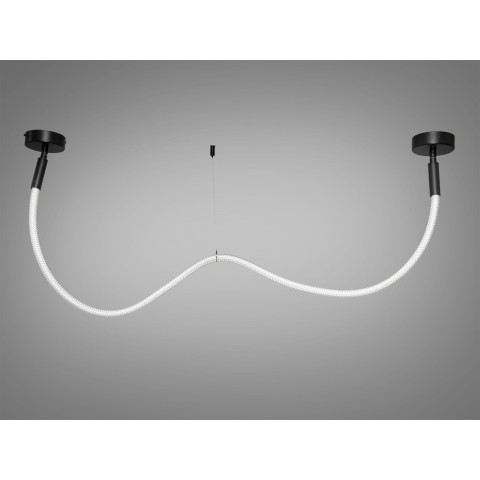 Стельова люстра LED Diasha 9610-1500BK Мотузка, 17W, 935 лм, чорний, для низьких стель, сучасний стиль для коридору, вітальні,