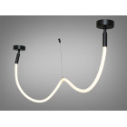Стельова люстра LED Diasha 9610-1500BK Мотузка, 17W, 935 лм, чорний, для низьких стель, сучасний стиль для коридору, вітальні,
