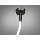 Люстра стельова LED Diasha 9610-2000BHR Шланг, 22W, чорний хром, сучасний стиль для коридору, вітальні, спальні, кухні Люстра стельова LED Diasha 9610-2000BHR Шланг, 22W, чорний хром, сучасний стиль для коридору, вітальні, спальні, кухні