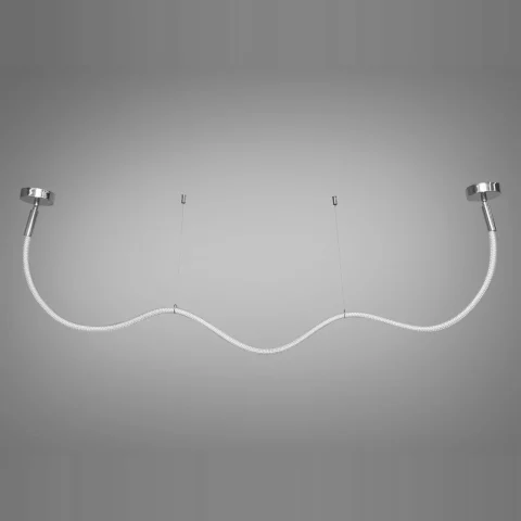 Люстра підвісна LED Diasha 9610-2000CH Шланг, 22Вт, 3200K, хром (для коридору, вітальні, кухні)