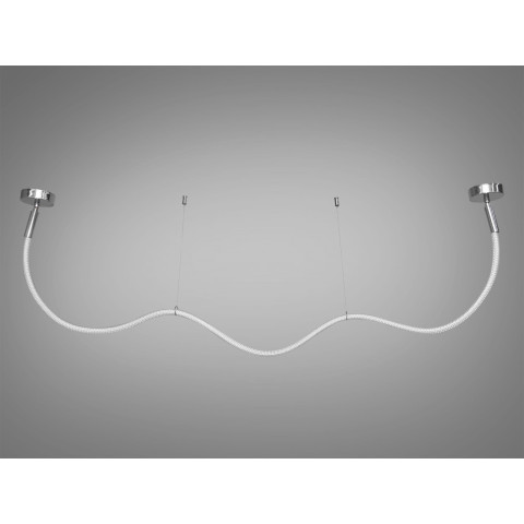 Люстра стельова LED Diasha 9610-2000CH Шланг, 22Вт, 3200K, хром, для коридору, вітальні, кухні