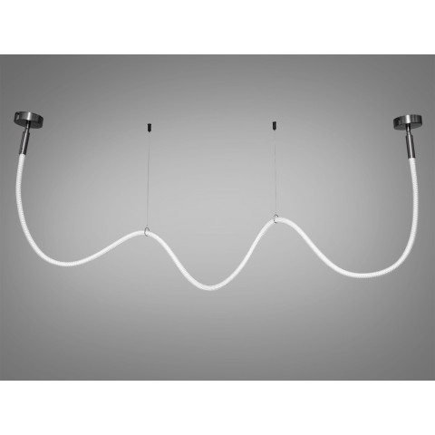 Люстра стельова LED Diasha 9610-2500BHR Шланг, 28W, чорний хром, сучасний стиль для коридору, вітальні, спальні, кухні, офісу