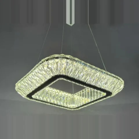 Підвісна LED люстра Linisoln 9618-50*50 метал, скло 50*50 см, 2 лампи Підвісна LED люстра Linisoln 9618-50*50 метал, скло 50*50 см, 2 лампи