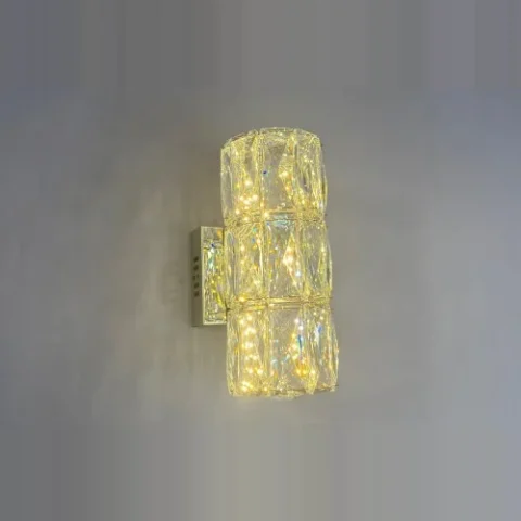 Настінний LED світильник (бра) Linisoln 9666 CH хром, скло 23 см, 7 Вт, 3 режими температури